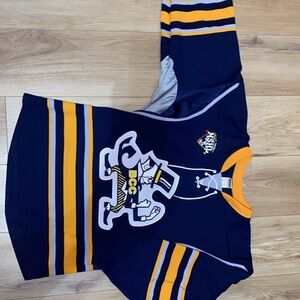 Navy and Gold Graphic Hockey Jersey
